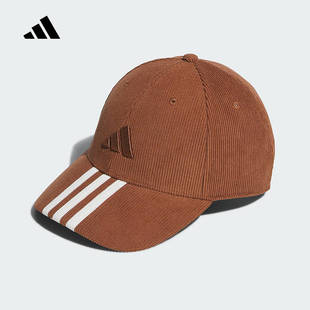 adidas阿迪达斯三条纹男女大童鸭舌帽2025冬棒球遮阳运动帽KR0337