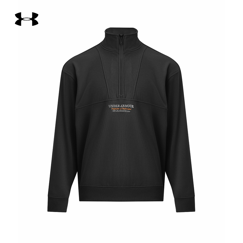 UA安德玛外套女士秋冬OG 96宽松运动休闲1/2拉链卫衣6010100-001