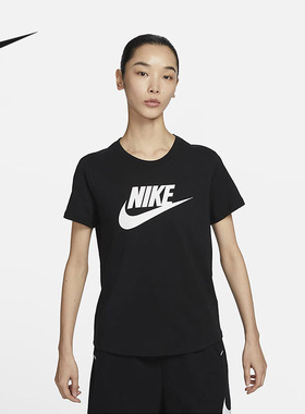 耐克短袖T恤男女装2025夏季新款圆领棉透气运动上衣DX7907-010