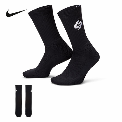 NIKE耐克男女袜春Luka东契奇舒适速干中筒运动袜一双装IF2723-010