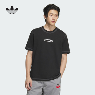 T恤 短袖 JX2632 2025夏男黑色基础款 adidas阿迪达斯三叶草半截袖