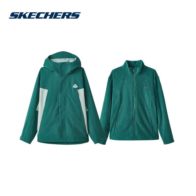 Skechers斯凯奇男士秋冬户外运动套装休闲防风外套 L324M149/02ZG