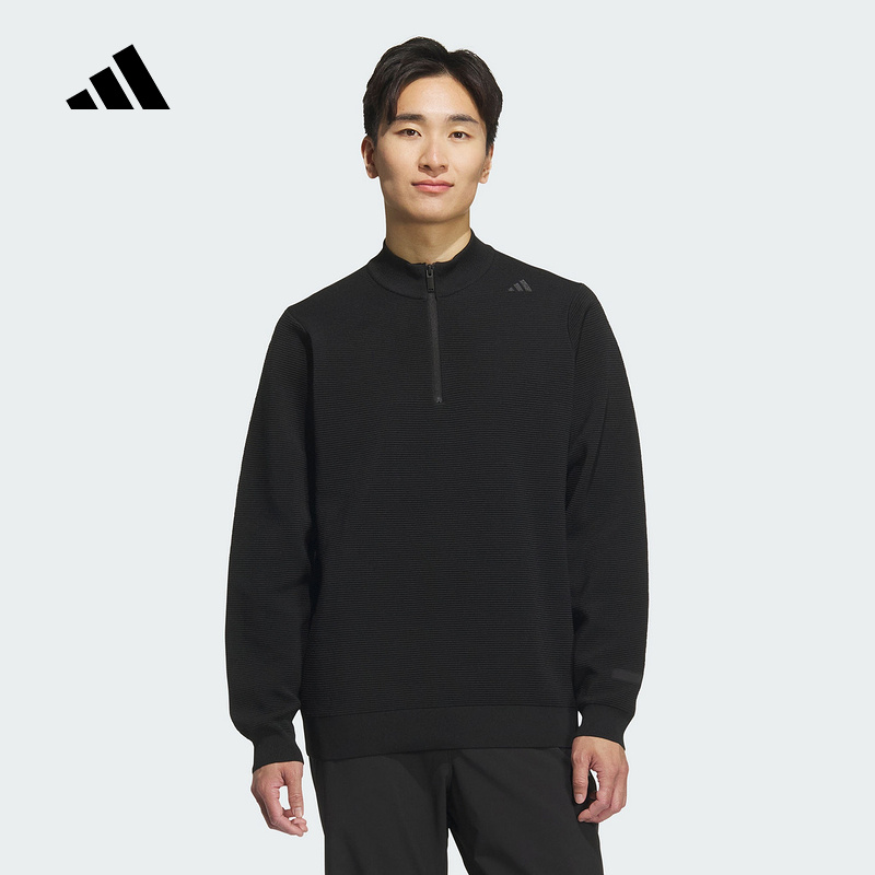 adidas阿迪达斯武宗系列商务通勤透湿保暖半开襟卫衣套头衫KC5937