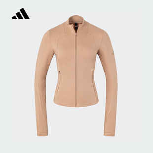 阿迪达斯2025春女针织运动休闲修身 KC0968 夹克外套「睿族工壳」