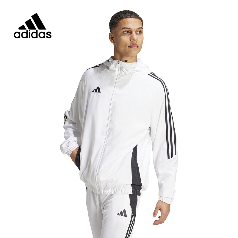 adidas阿迪达斯连帽外套男夏新款防风宽松休闲梭织运动夹克IM8808