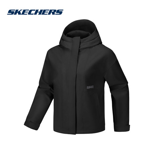 Skechers斯凯奇26春女士户外运动舒适保暖梭织外套 P126W044/0018