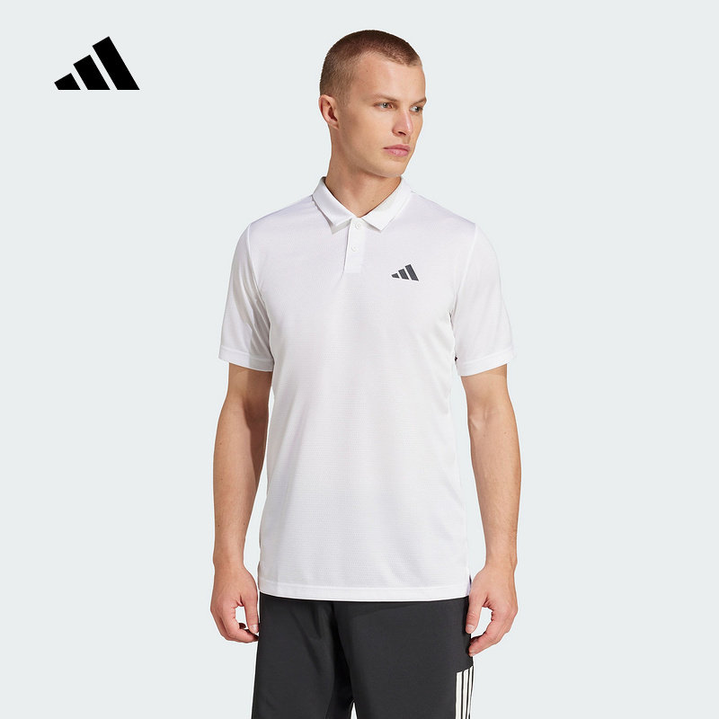 adidas阿迪达斯网球短袖T恤2025秋男CLIMACOOL翻领POLO衫 JD8643