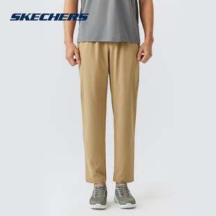 斯凯奇新款男子百搭直筒裤舒适休闲运动裤梭织长裤P226M194