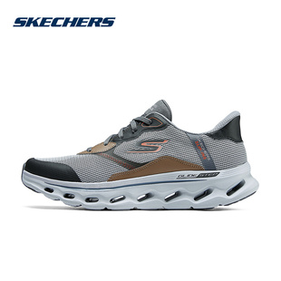 216660 斯凯奇闪穿鞋 绑带立体缓震回弹舒适运动鞋 健步鞋 GRY 男士
