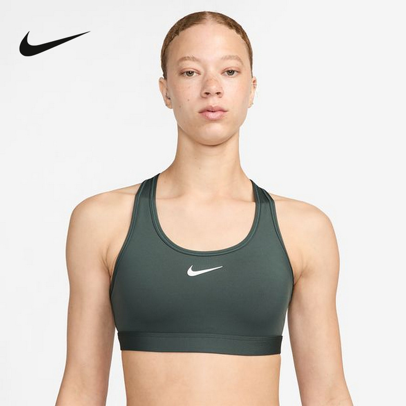 Nike耐克SWOOSH女子中强度支撑文胸衣速干衬垫运动内衣DX6822-338