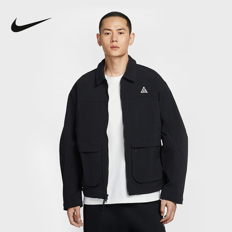 耐克NIKE ACG男子户外防泼水夹克秋季新款黑色UPF外套HV0599-010
