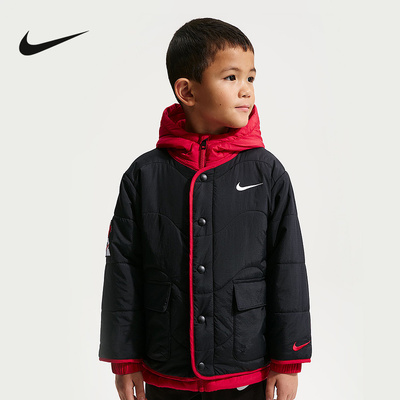 NIKE耐克棉服马年限定新年款男女幼童保暖夹克连帽外套IU5334-010