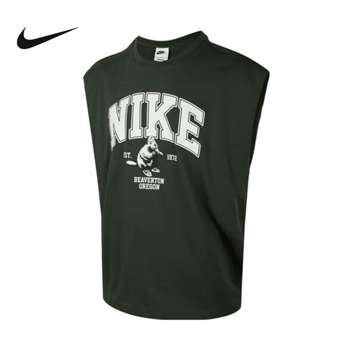 NIKE耐克男子篮球针织背心夏新款宽松图案印花无袖T恤IH0819-338