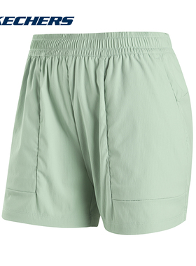 SKECHERS斯凯奇女士夏季新款日常运动休闲梭织短裤P323W008/02QQ