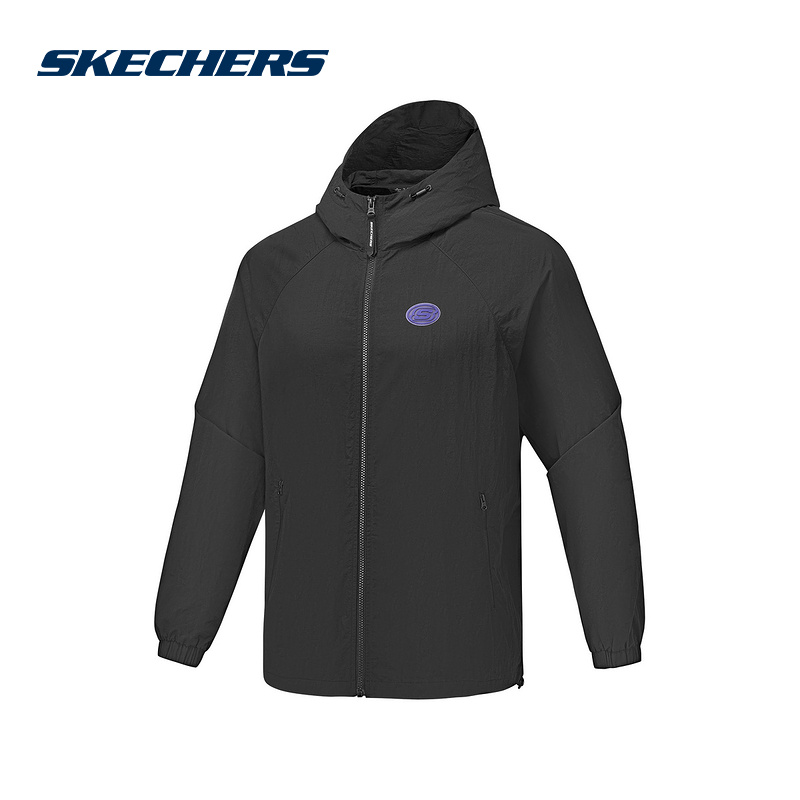 Skechers斯凯奇夏新款男舒适透气百搭休闲运动外套 L225M082-0018