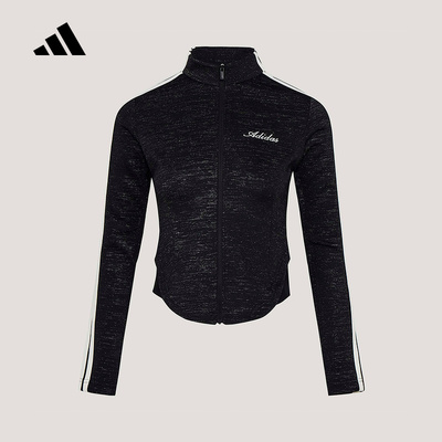adidas阿迪达斯三条纹舞动系列休闲早春薄外套女针织夹克 KX8909