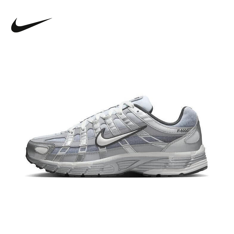 NIKE耐克男鞋新款P-6000银灰复古老爹鞋网面透气跑步鞋IH4465-095