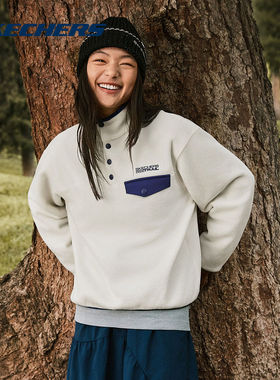 Skechers斯凯奇女士秋冬款摇粒绒半开胸防风保暖运动外套P425W208