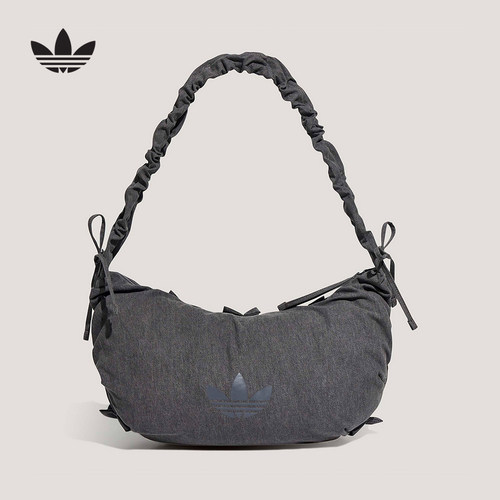 adidas阿迪达斯三叶草荷叶边运动手提包斜挎包新款女单肩包KX7014