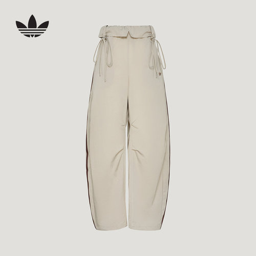 adidas阿迪达斯三叶草2026秋女宽松运动裤弯刀裤梭织长裤 LD6429