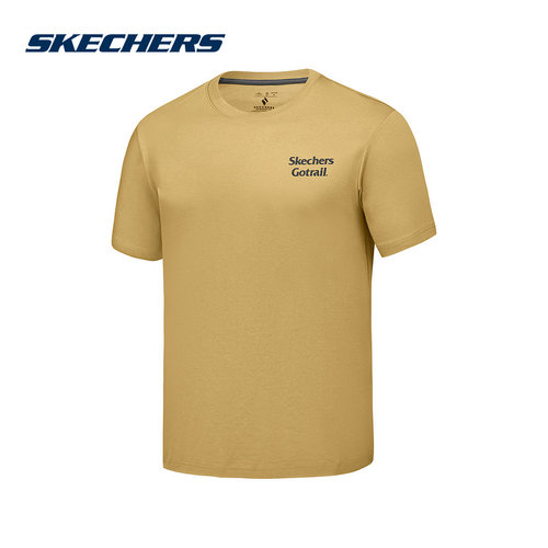 Skechers斯凯奇夏季新款男士舒适休闲针织短袖T恤衫P225M070/05KJ