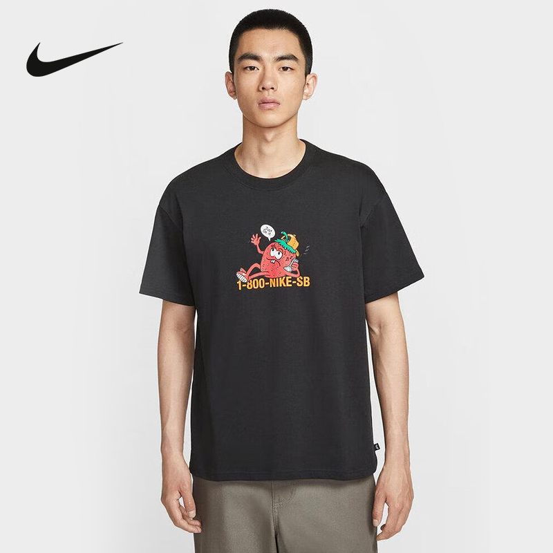 Nike耐克SB短袖男夏新款图案印花宽松透气半袖运动T恤HV1303-010