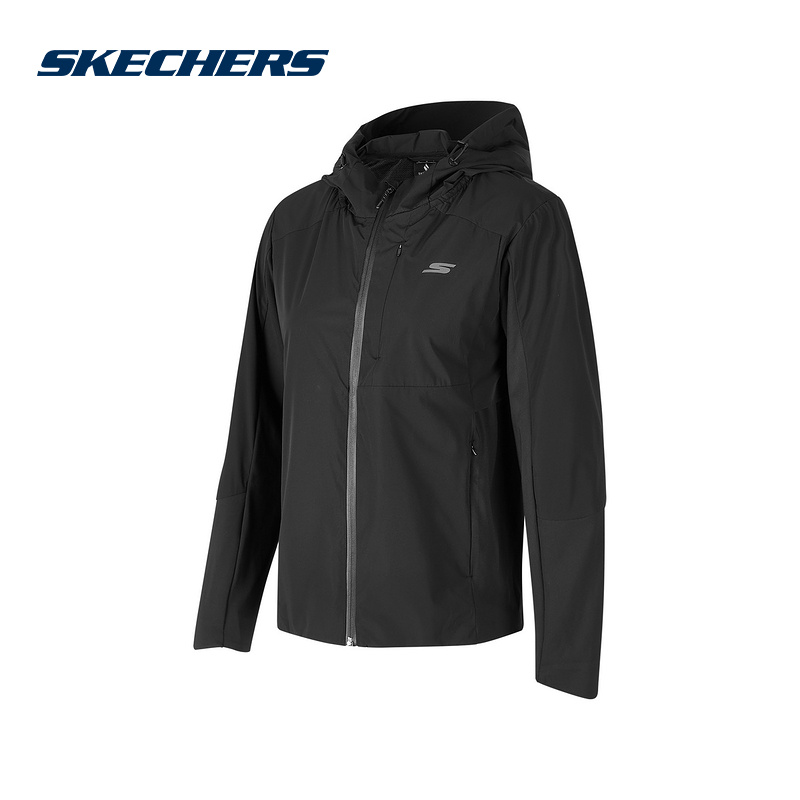 Skechers斯凯奇女子变量系列运动休闲梭织连帽外套P324W078/0018