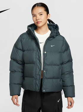 Nike耐克羽绒服女650蓬HERMA-FIT宽松拒水保暖连帽夹克IH0728-390