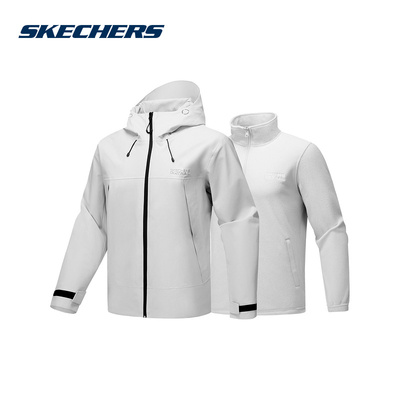 Skechers斯凯奇魔方系列三合一抓绒内胆男梭织外套 P425M136/00MV