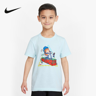 透气针织舒适T恤II3035 男小童卡通短袖 474 新款 Nike耐克2025夏季