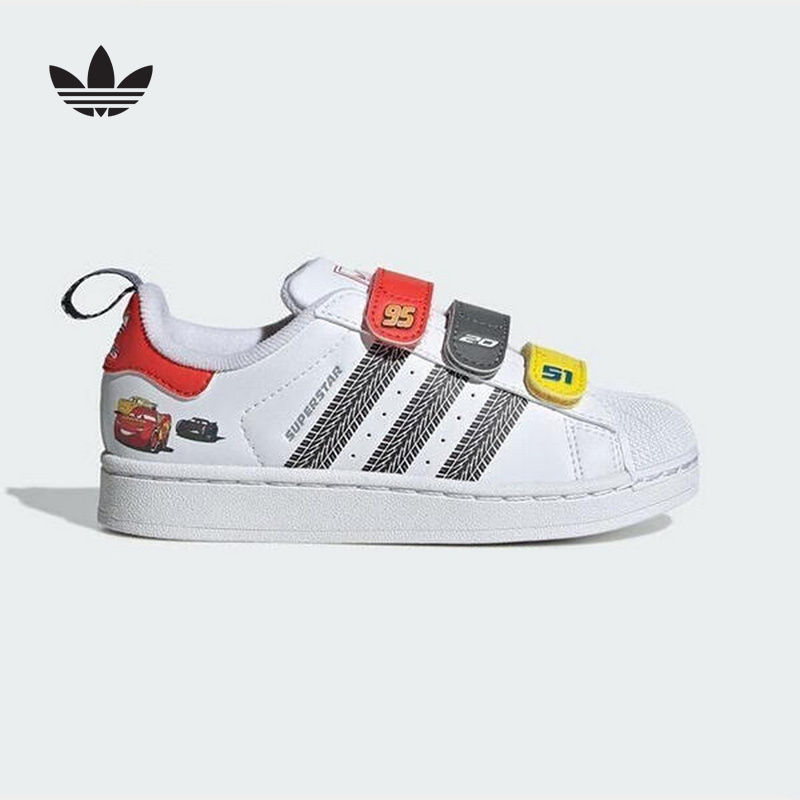 adidas阿迪达斯三叶草新款卡通风男小童经典板鞋运动休闲鞋JQ1337