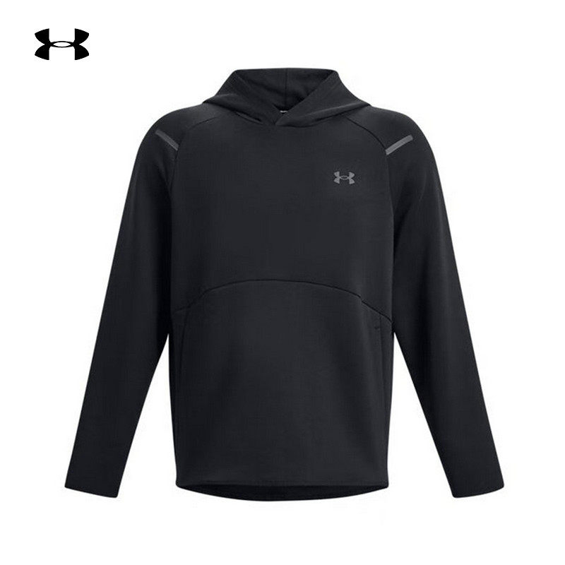 安德玛 UA Unstoppable男子抓绒连帽训练运动休闲卫衣1383042-001