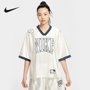 寬松印花網眼透氣速干運動T恤HJ0281 133 女25夏新款 Nike耐克短袖