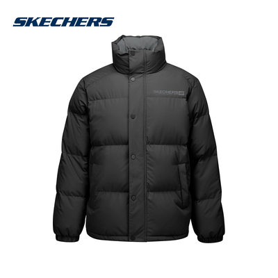 Skechers斯凯奇羽绒服冬中性男女款加绒保暖外套 L425U008/0018