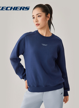 Skechers斯凯奇运动卫衣女款保暖厚实舒适套头衫P425W074/02MZ