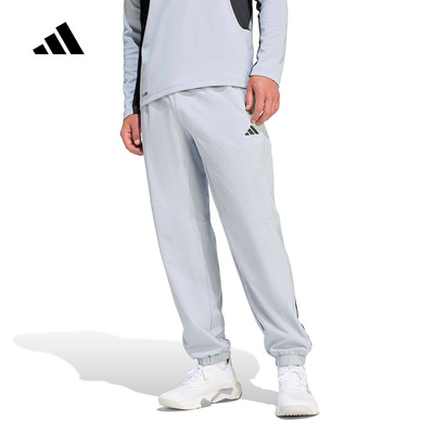 adidas阿迪达斯速干训练束脚运动健身裤2026春男梭织长裤 KT3132