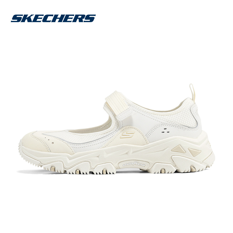 斯凯奇女鞋25夏新款厚底玛丽珍包头魔术贴运动休闲鞋 180211/CRW