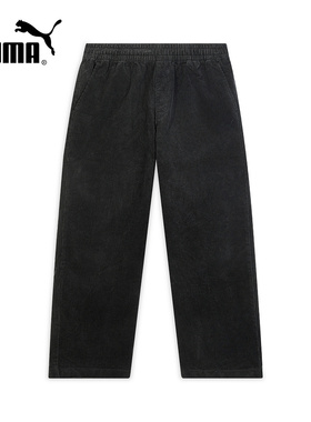 PUMA彪马休闲裤秋季新款男子复古灯芯绒梭织工装风长裤636318-01