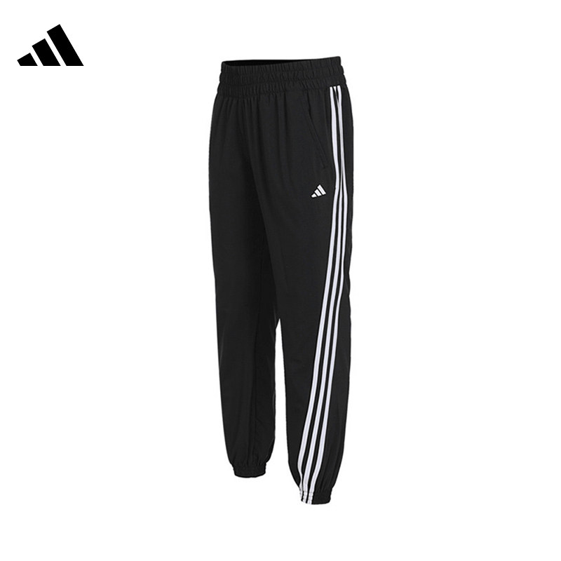 Adidas阿迪达斯女裤2022秋季新款宽松运动服休闲束脚长裤H59081