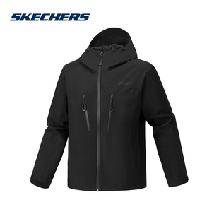 Skechers斯凯奇26春男防风休闲外套运动登山夹克 P226M049