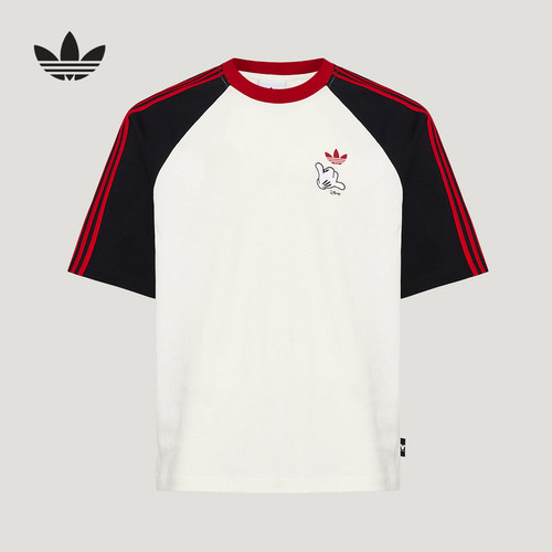 adidas阿迪达斯三叶草迪士尼联名款中高考加油运动短袖T恤 KU3100