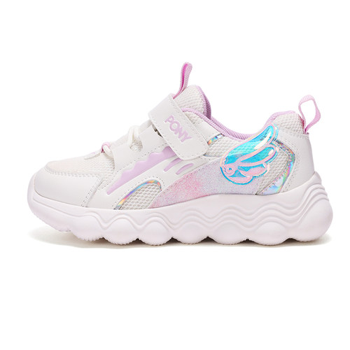 PONY女童新款复古老爹鞋白色简约舒适休闲运动鞋233K1MD56RW