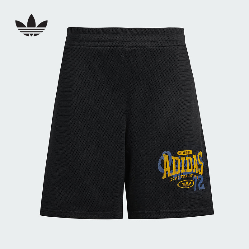 adidas阿迪达斯三叶草秋新款男女三叶草短裤篮球风五分中裤KF0722