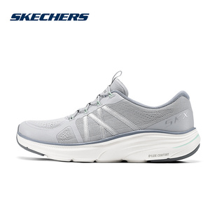 Skechers斯凯奇女一脚蹬高回弹缓震舒适轻盈休闲运动鞋 GRY 104474