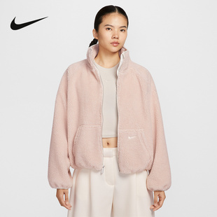 Nike耐克女子防羊羔绒夹克保暖运动透气立领上衣外套HV2071 667