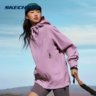 Skechers斯凯奇运动夹克秋冬男女防风上衣连帽外套 02F5 L424U189