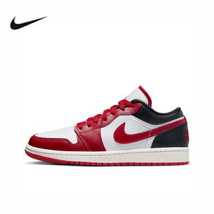 耐克女鞋Air Jordan 1 AJ1红白黑低帮板鞋休闲复古球鞋DC0774-160
