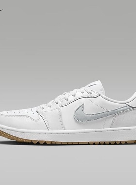 Nike克男Air Jordan 1 AJ1白色高尔夫球鞋缓震低帮板鞋DD9315-111