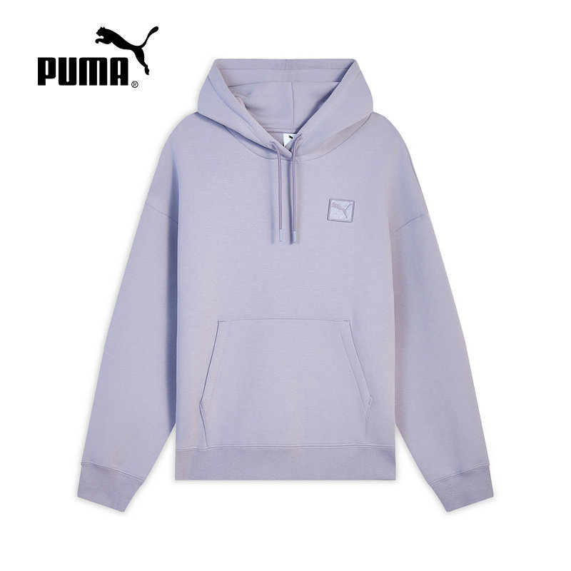 PUMA彪马冬季新款女子简约休闲宽松套头衫连帽抽绳卫衣635711-64