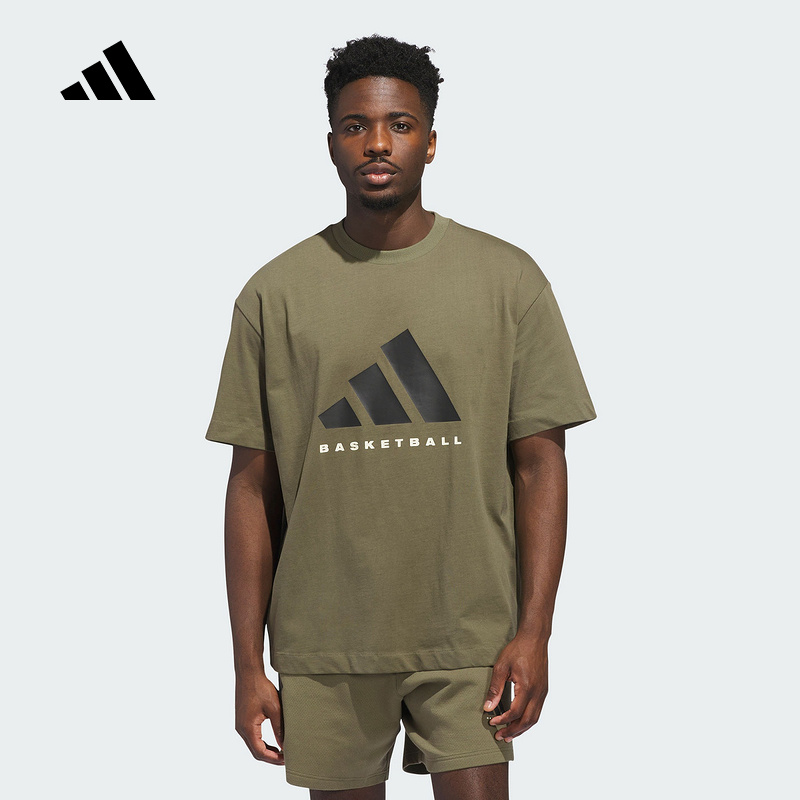 adidas阿迪达斯夏新款情侣棉质篮球chapter运动短袖圆领T恤JX5583